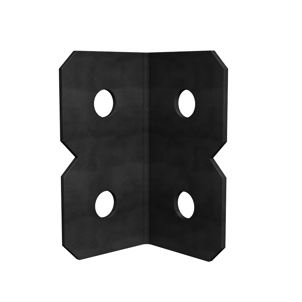 Oha 3 In. X 6 In. Black Powder-Coated Ornamental Heavy Angle-OHA36-SP6166-6602