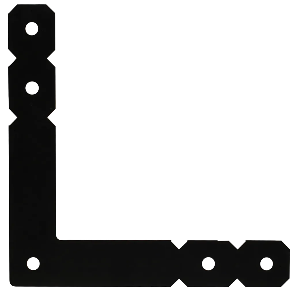 Ol 12 In. X 12 In. Black Powder-Coated Ornamental L Angle (Pack Of )-OL-SP7206-7701