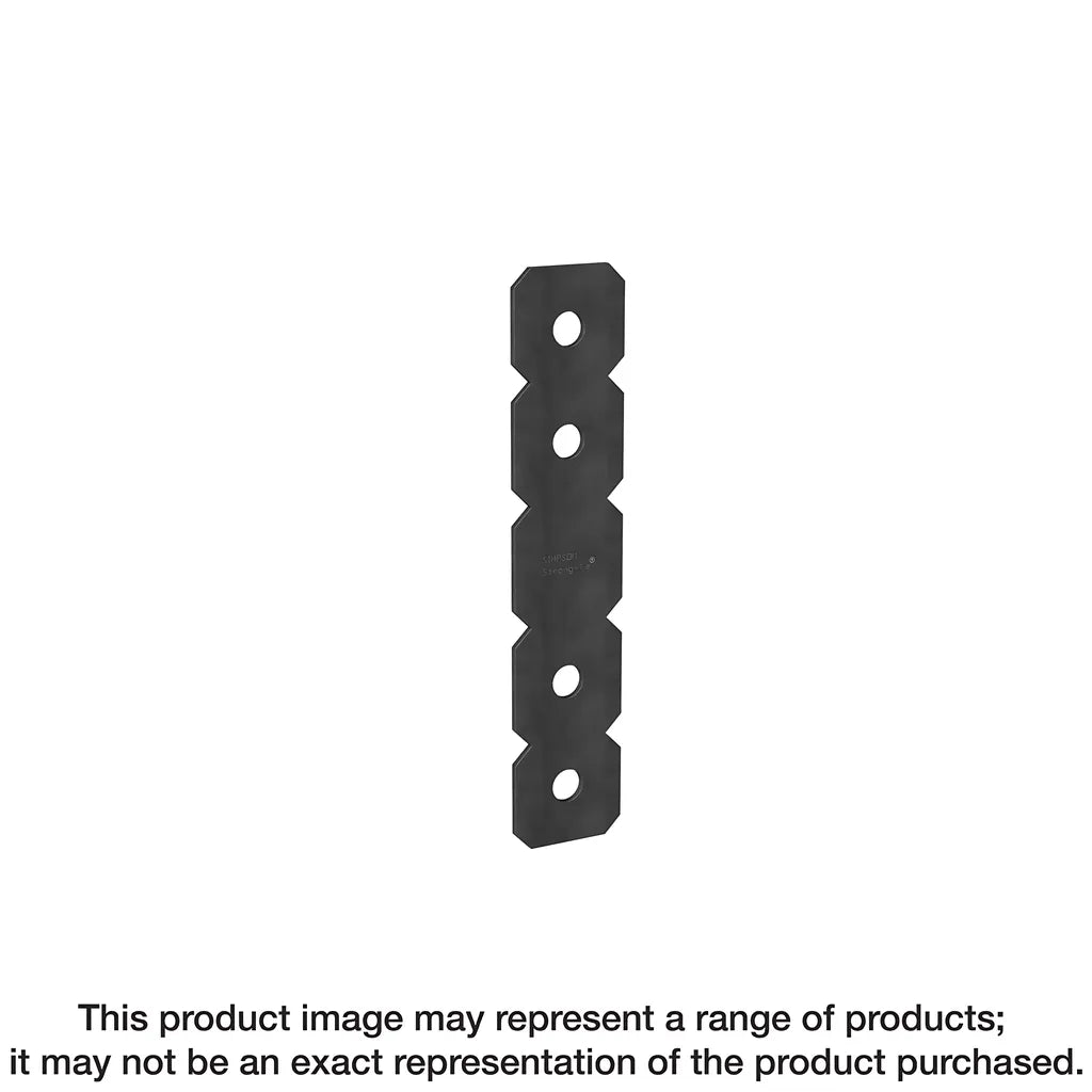 Os 2 In. X 12 In. Black Powder-Coated Ornamental Strap (Pack Of )-OS-SP2605-2851