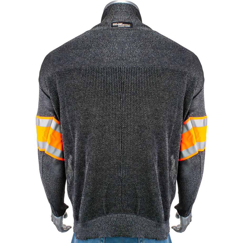 Wpp P145Sp-3Cm-Hv2-Tl-L Ata Blended Cut Resistant Pullover With Hi-Vis / Reflective Taped Sleeves And Thumb Loops P145SP-3CM-HV2-TL-L-24345
