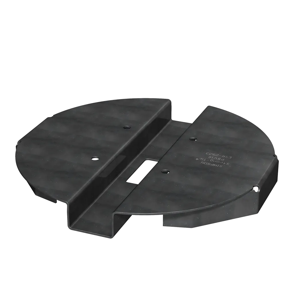Pbv 10-In. Black Powder-Coated Hidden Standoff Post Base For Viga Post (Pack Of 6)-PBV10PC-SP7863-8382