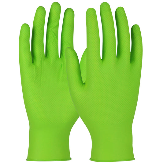QRP PGT09S Premium Grade Disposable Nitrile Glove, Powder Free with Textured Grip - 6 mil