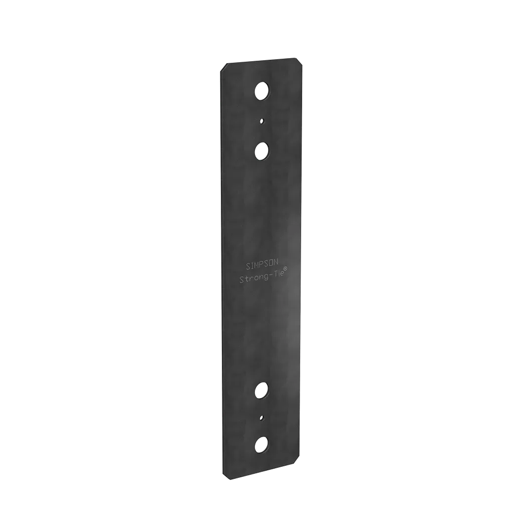 Pspc 4 In. X 18 In. Black Powder-Coated Piling Strap (Pack Of )-PS418PC-SP8004-8533