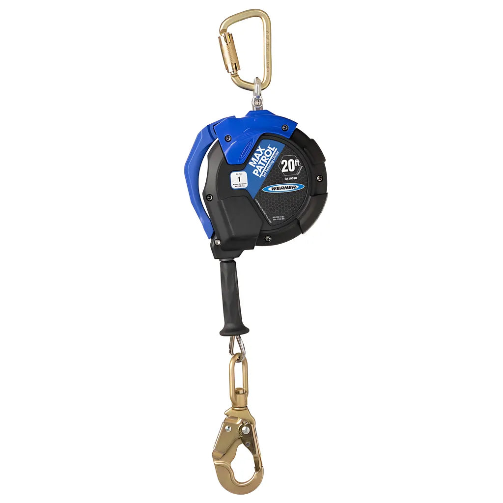 R410020 20Ft Max Patrol Self-Retracting Lifeline, Galvanized Cable R410020-2212