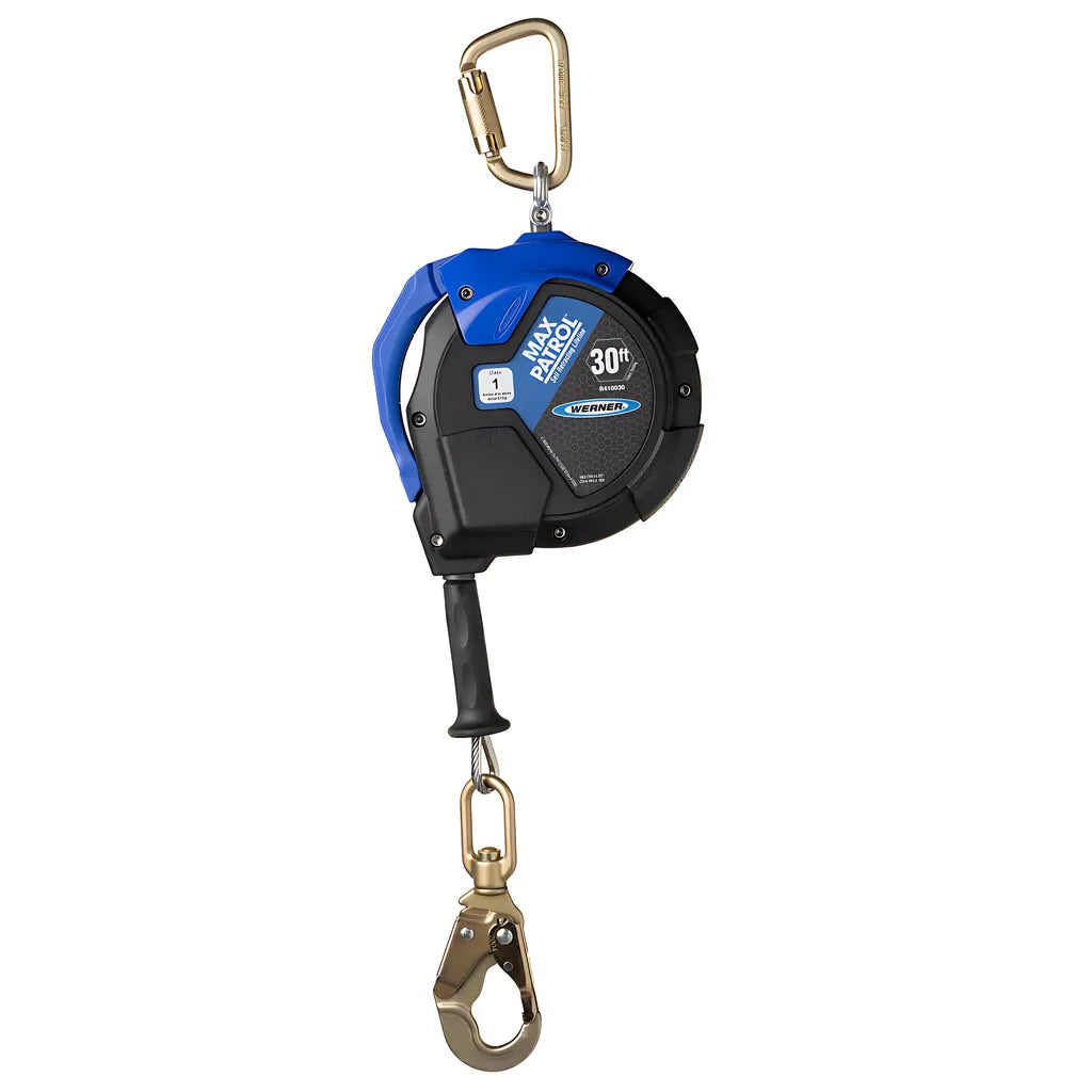 R410030 30Ft Max Patrol Self-Retracting Lifeline, Galvanized Cable R410030-2214