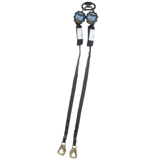 R431006Tb 9Ft Bantam Twinleg Tie-Back Web Self-Retracting Lifeline W/Steel Tie-Back Snap Hook R431006TB-2236