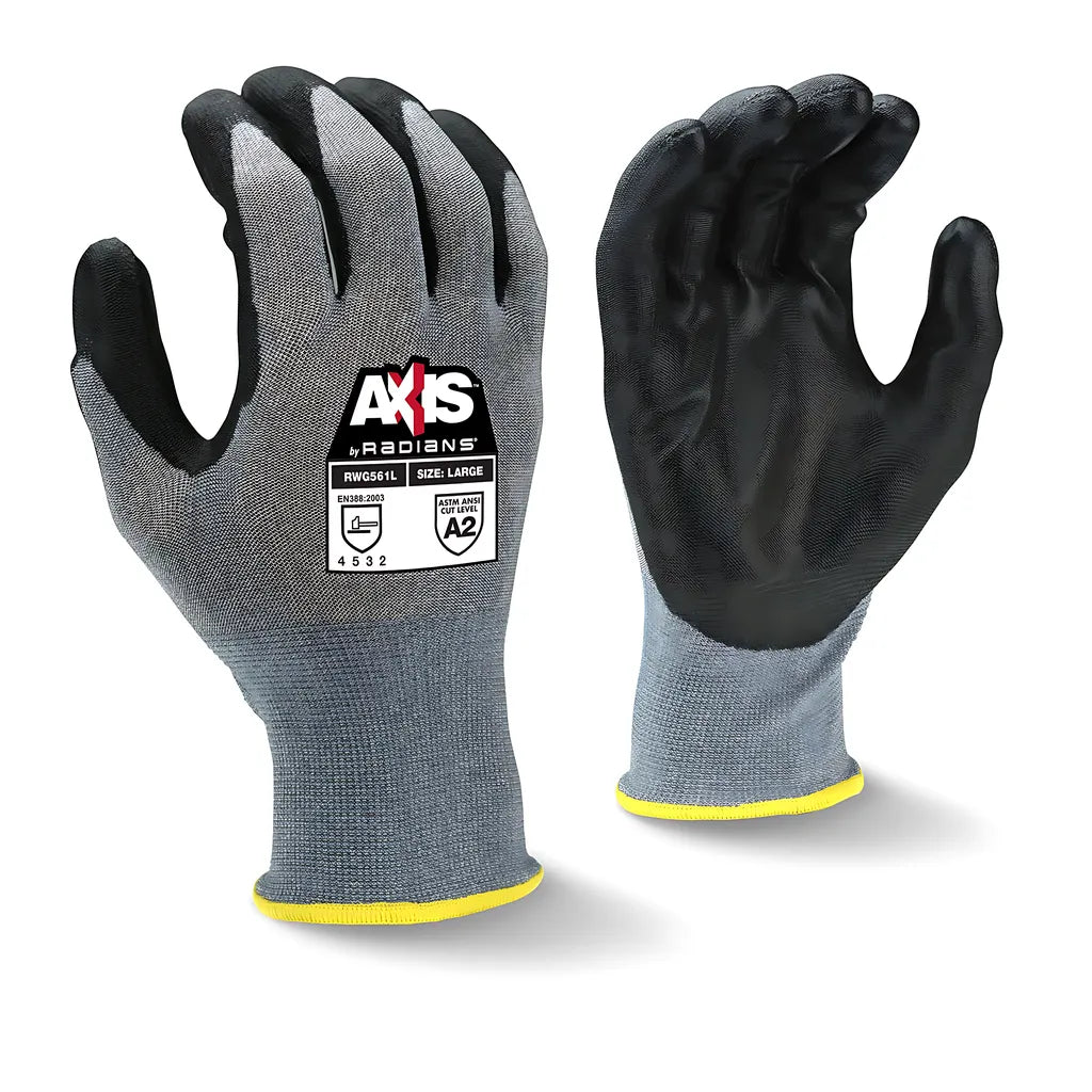 Radians RWG561 AXIS Cut Protection Level A2 PU Coated Glove
