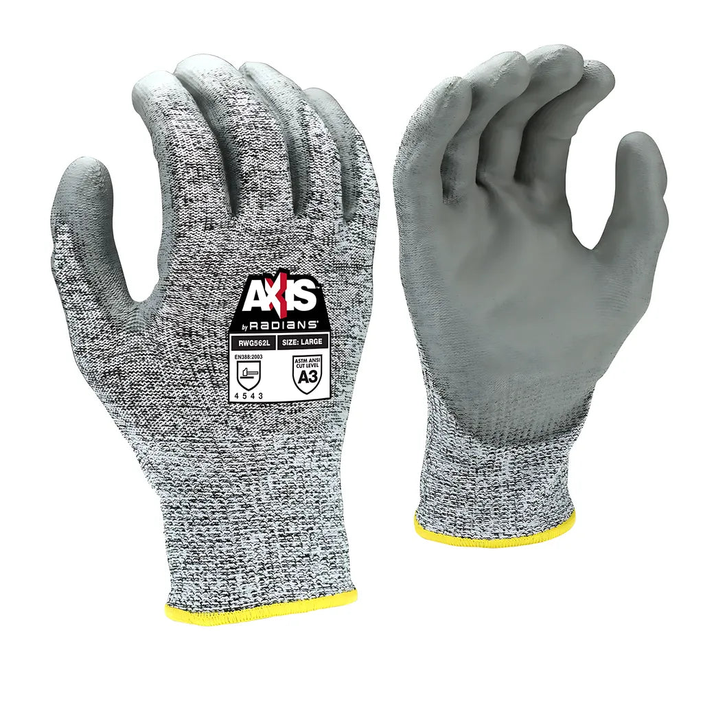 Radians RWG562 AXIS Cut Protection Level A3 PU Coated Glove