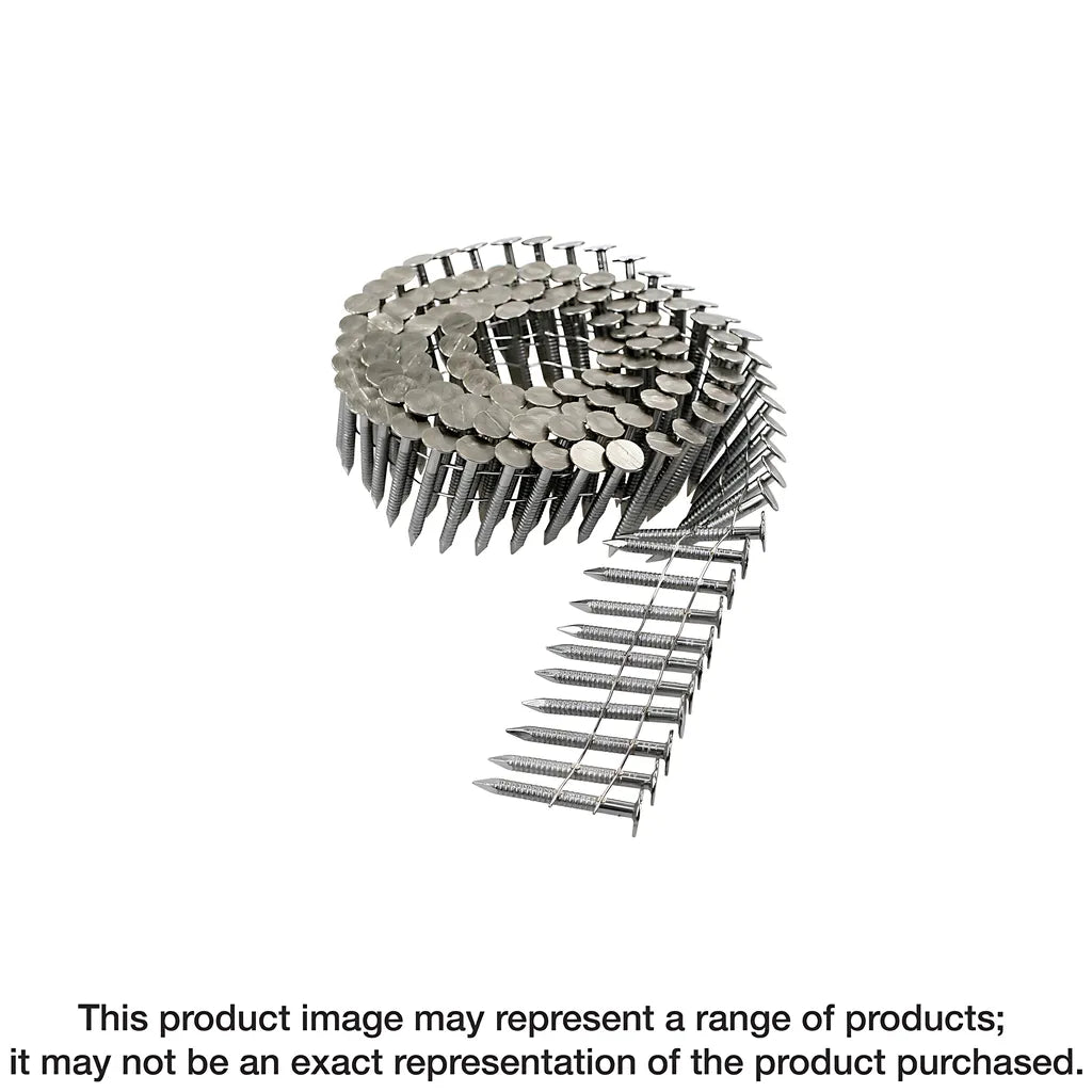 15° Wire Coil, Full Round Head, Ring-Shank Roofing Nail - 1-1/2 In. Type 304 (600-Qty)-S11A150RNBP-SP5431-5827