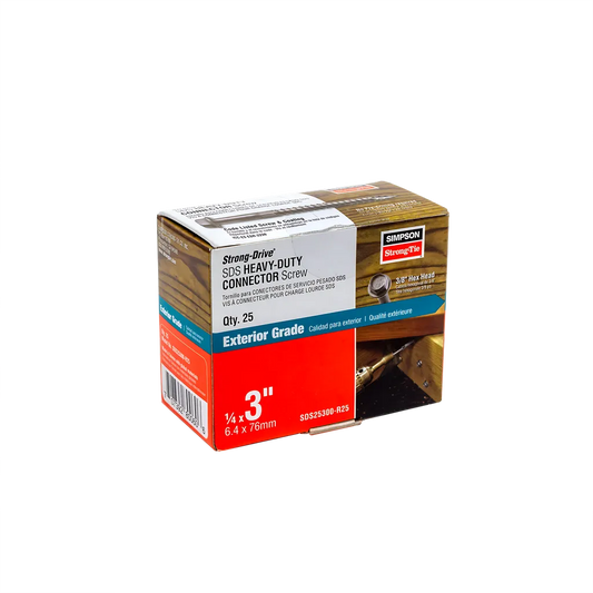 Strong-Drive® Sds Heavy-Duty Connector Screw - 1/4 In. X 3 In. Db Coating (25-Qty)-SDS25300-R25-SP8511-9069