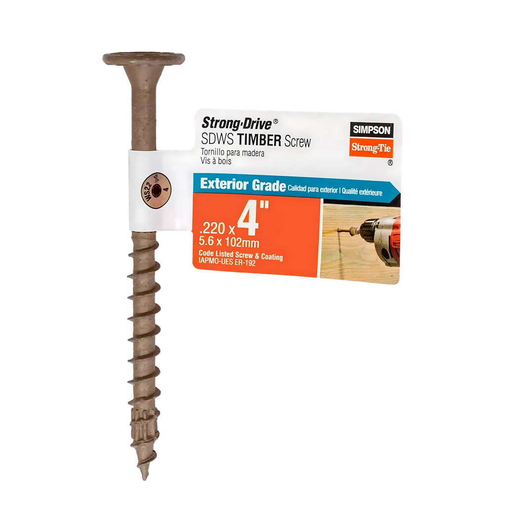 Strong-Drive® Sdws Timber Screw (Exterior Grade) - 0.220 In. X 4 In. T40 (Pack Of 40)-SDWS22400DB-RP1-SP7708-8222