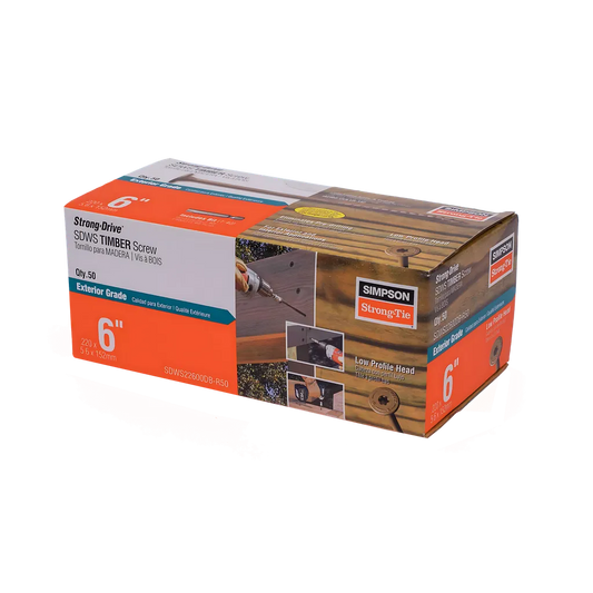 Strong-Drive® Sdws Timber Screw (Exterior Grade) - 0.220 In. X 6 In. T40 (50-Qty) (Pack Of 6)-SDWS22600DB-R50-SP8730-9299