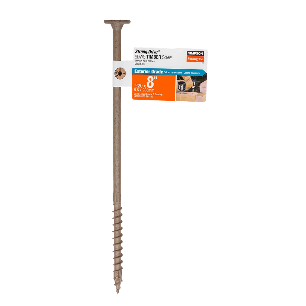 Strong-Drive® Sdws Timber Screw (Exterior Grade) - 0.220 In. X 8 In. T40 (Pack Of 40)-SDWS22800DB-RP1-SP2619-2865