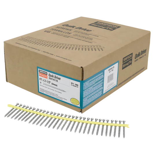 Trim-Head Screw - Sharp Point (Collated) - #7 X 3 In. #2 Sq Type 305 (1000-Qty)-SSDTH212S-SP8659-9223