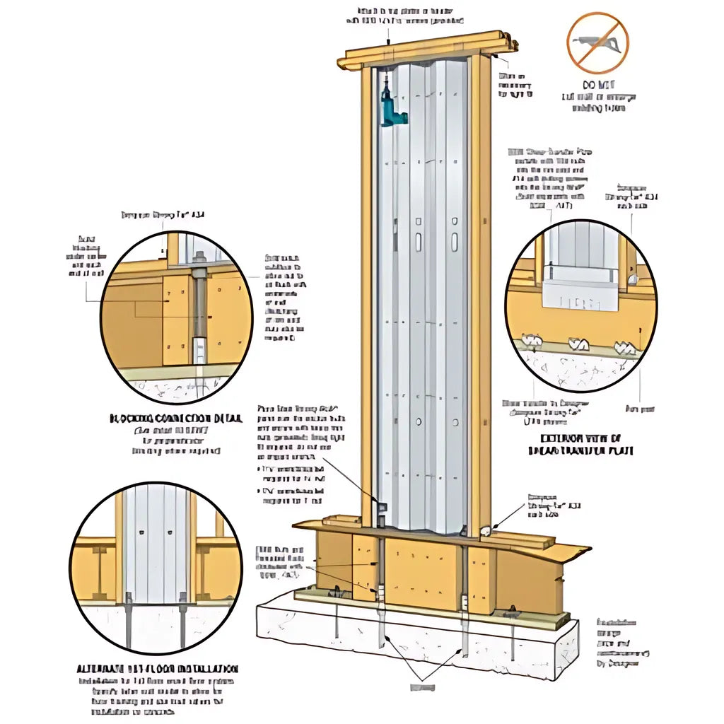 24 In. X Nominal 10 Ft. Steel Strong-Wall® Shearwall, Stacked-SSW24X10-STK-SP3860-4168