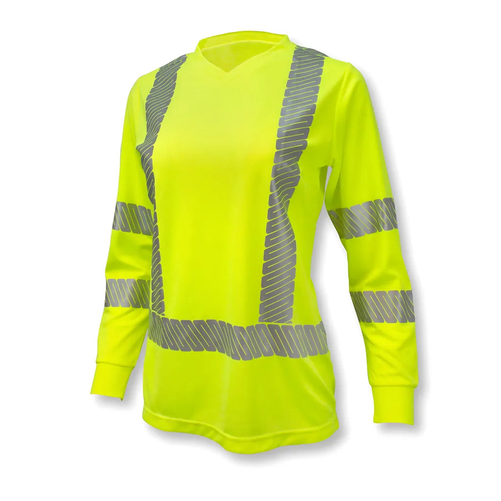 Radians ST21W Class 3 High Visibility Women's Long Sleeve Safety T-Shirt with Max-Dri