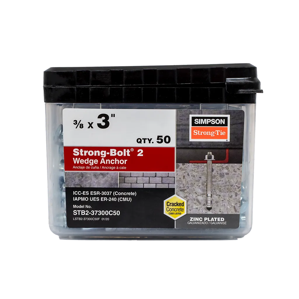 Strong-Bolt® 2 - 3/8 In. X 3 In. Wedge Anchor (50-Qty)-STB2-37300-SP7169-7663