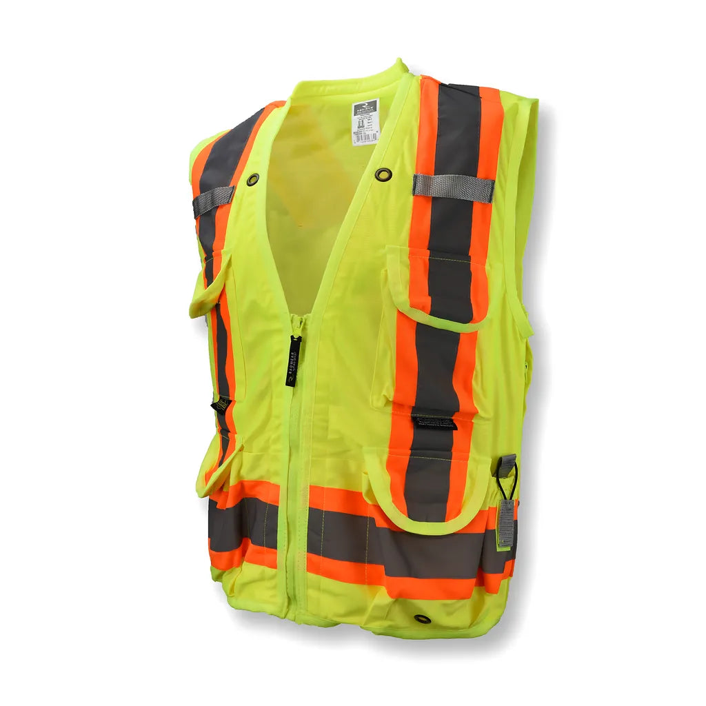 Radians SV030X-2 Heavy Duty 10-Pocket Cruiser Vest with Back Pouch X-Back