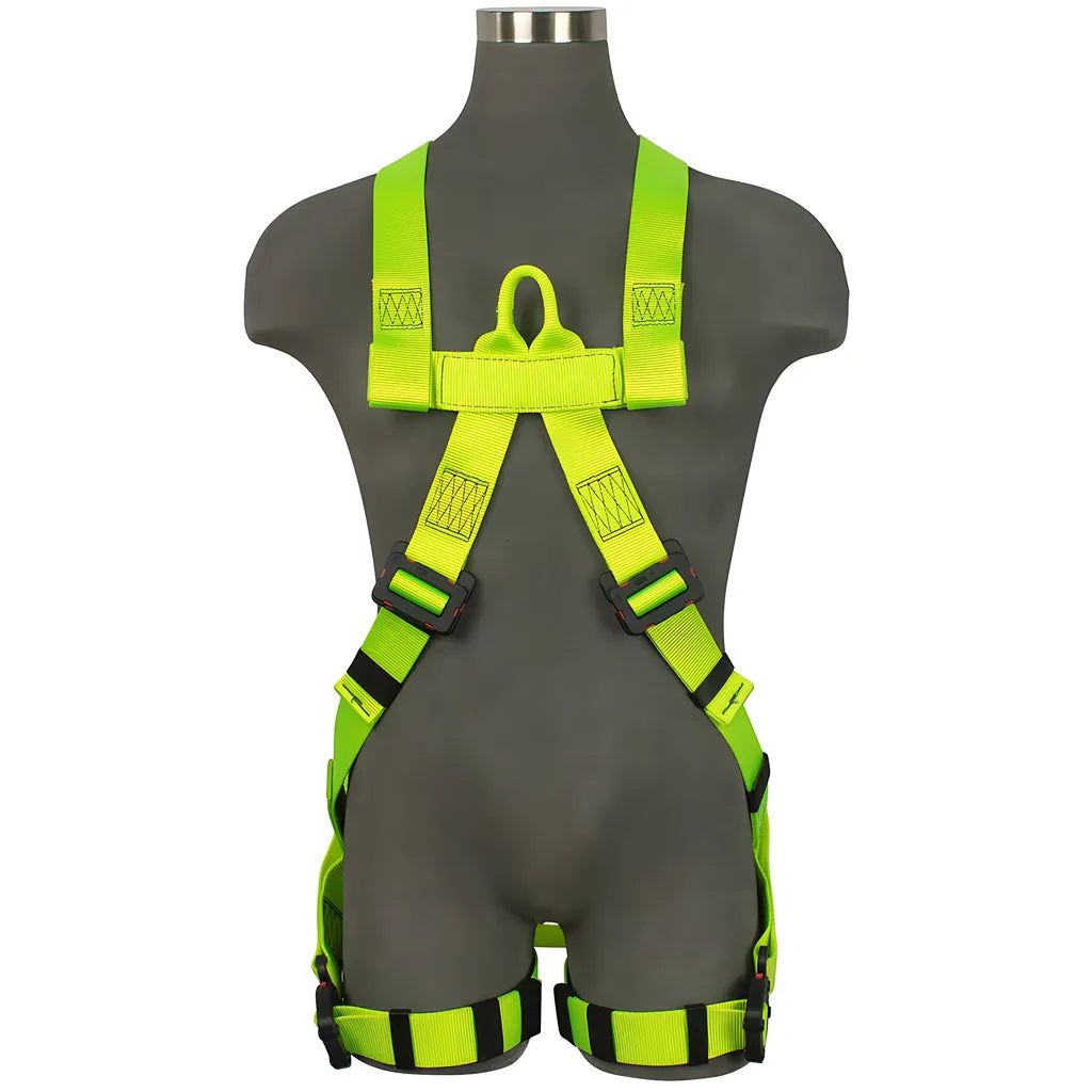 Arc Flash Full Body Harness: Soft Dorsal & Sternal Loop, De Mb Torso, De Qc Legs SW77125-UTQC-SL-4X-6336