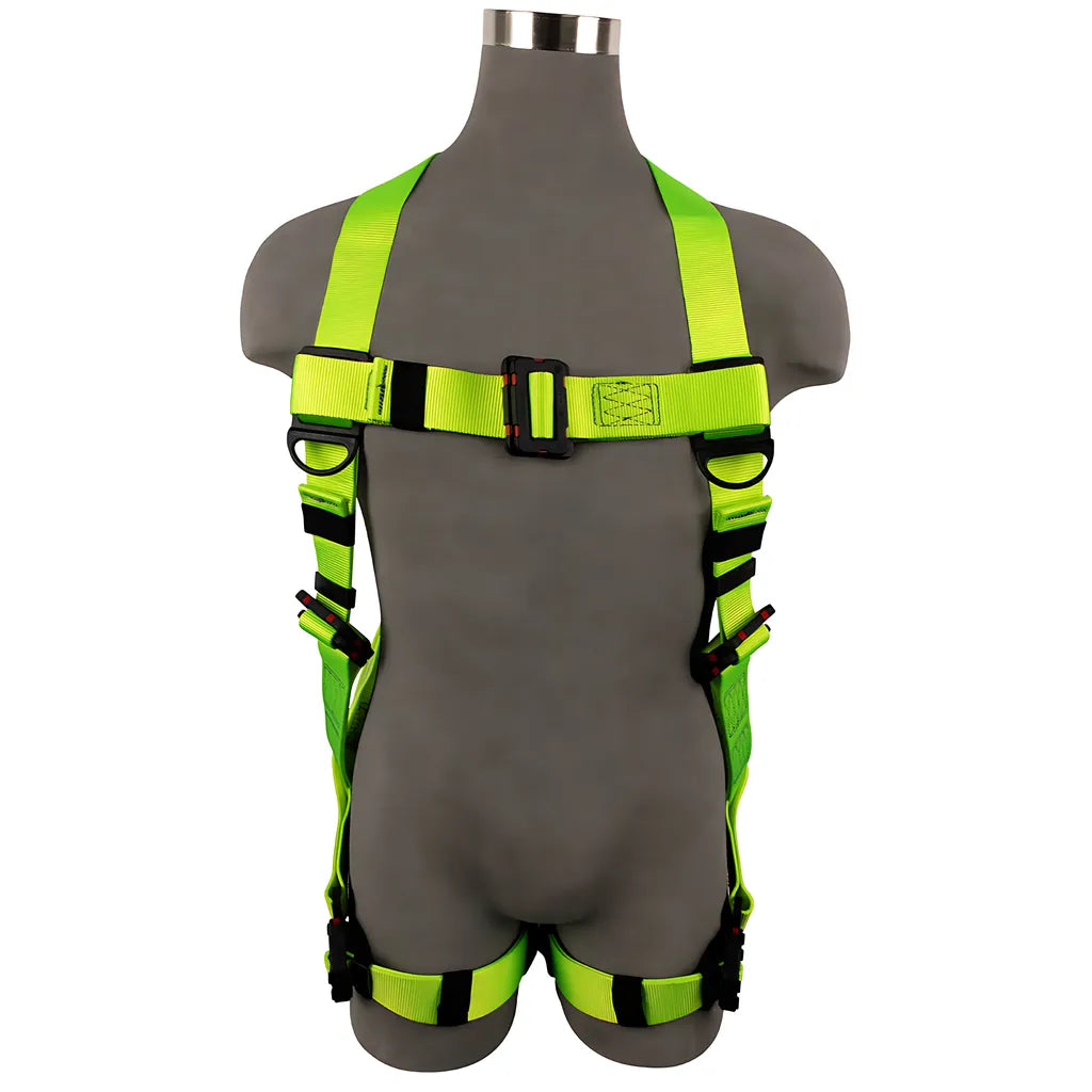 Arc Flash Full Body Harness: Soft Loop, 1D, De Mb Torso, De Qc Chest/Legs SW77225-UT2QCSL-2X-6370