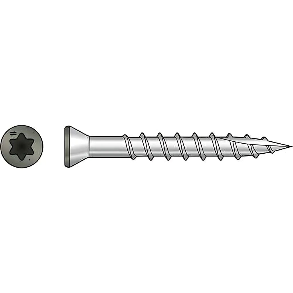 Trim-Head Screw, 6-Lobe Drive - #7 X 1-5/8 In. T-15 Type 316, Gray (70-Qty) (Pack Of 5)-T07162FT70GR-SP8727-9294