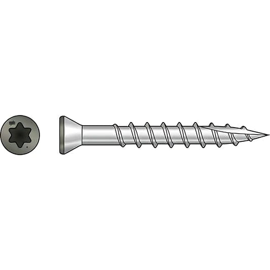 Trim-Head Screw, 6-Lobe Drive - #7 X 1-5/8 In. T-15 Type 316, Gray (70-Qty) (Pack Of 5)-T07162FT70GR-SP8727-9294