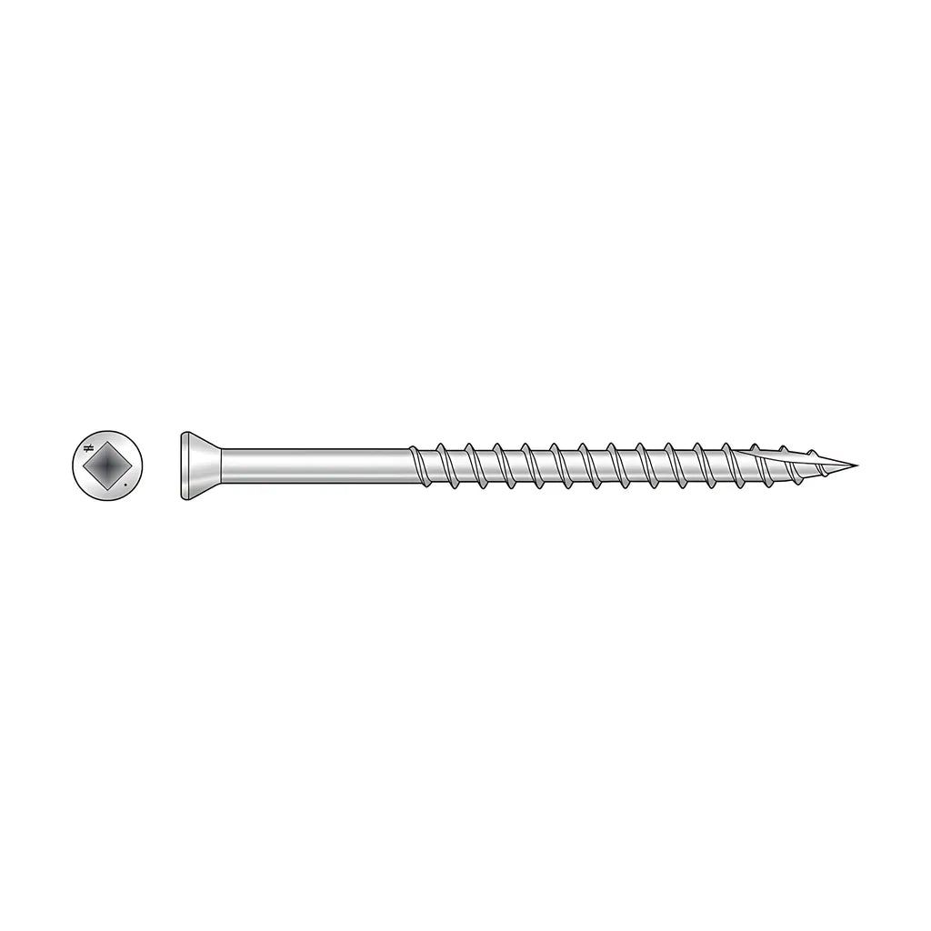 Trim-Head Screw, Square Drive - #7 X 3 In. #1 Sq, Type 316 (1 Lb.)-T07300FB1-SP2160-2378