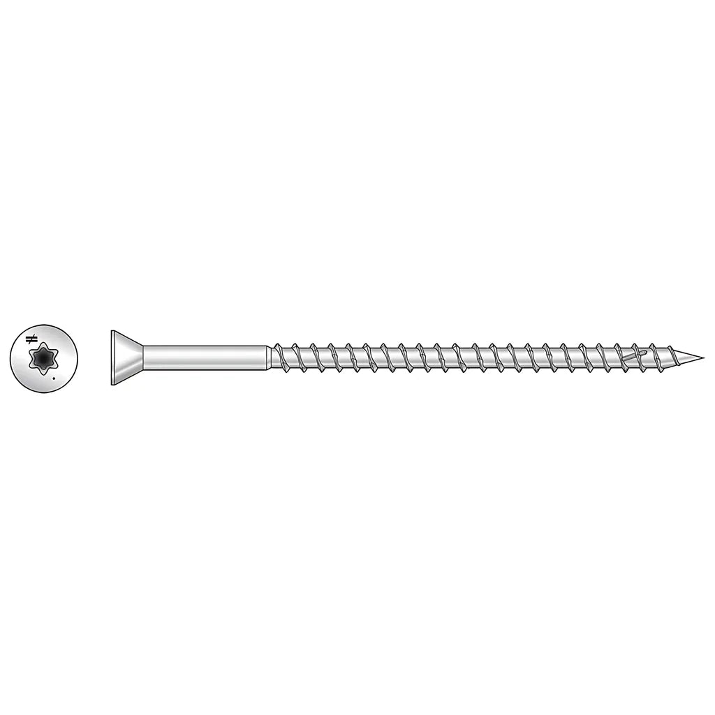 Deck-Drive Dwp Wood Ss Screw - #7 X 3 In. T-15, Trim Head, Type 316 (1750-Qty)-T07300WPB-SP33-115