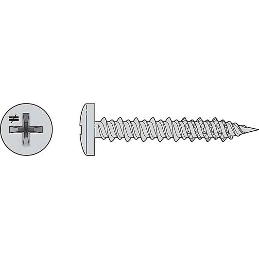 Marine Screw, Pan Head - #8 X 1-1/2 In. #2 Phillips Drive, Type 316 (25-Qty) (Pack Of 20)-T08150P25-SP8613-9177