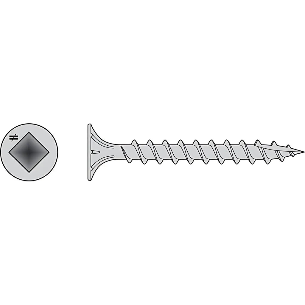 Fiber-Cement Screw - #8 X 2-1/4 In. #2 Square Wafer-Head, Type 316 (100-Qty) (Pack Of 10)-T08225WQ1-SP8147-8683