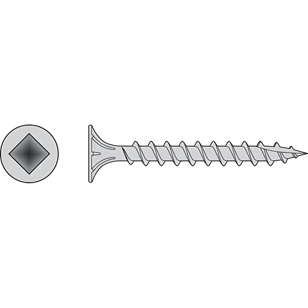 Fiber-Cement Screw - #8 X 1-1/4 In. #2 Square Wafer-Head, Type 316 (100-Qty) (Pack Of 5)-T08C125WQC-SP2060-2273