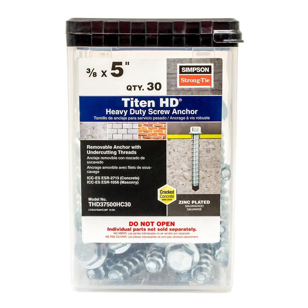 Titen Hd® 3/8 In. X 5 In. Heavy-Duty Screw Anchor (50-Qty) (Pack Of 100)-THD37500H-SP5203-5581
