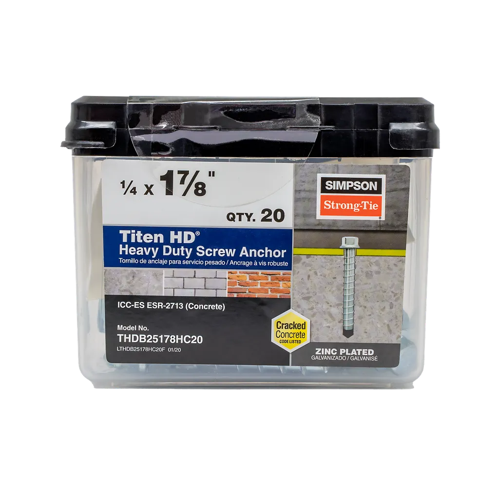 Titen Hd® 1/4 In. X 1-7/8 In. Heavy-Duty Screw Anchor (100-Qty) (Pack Of 500)-THDB25178H-SP5015-5384