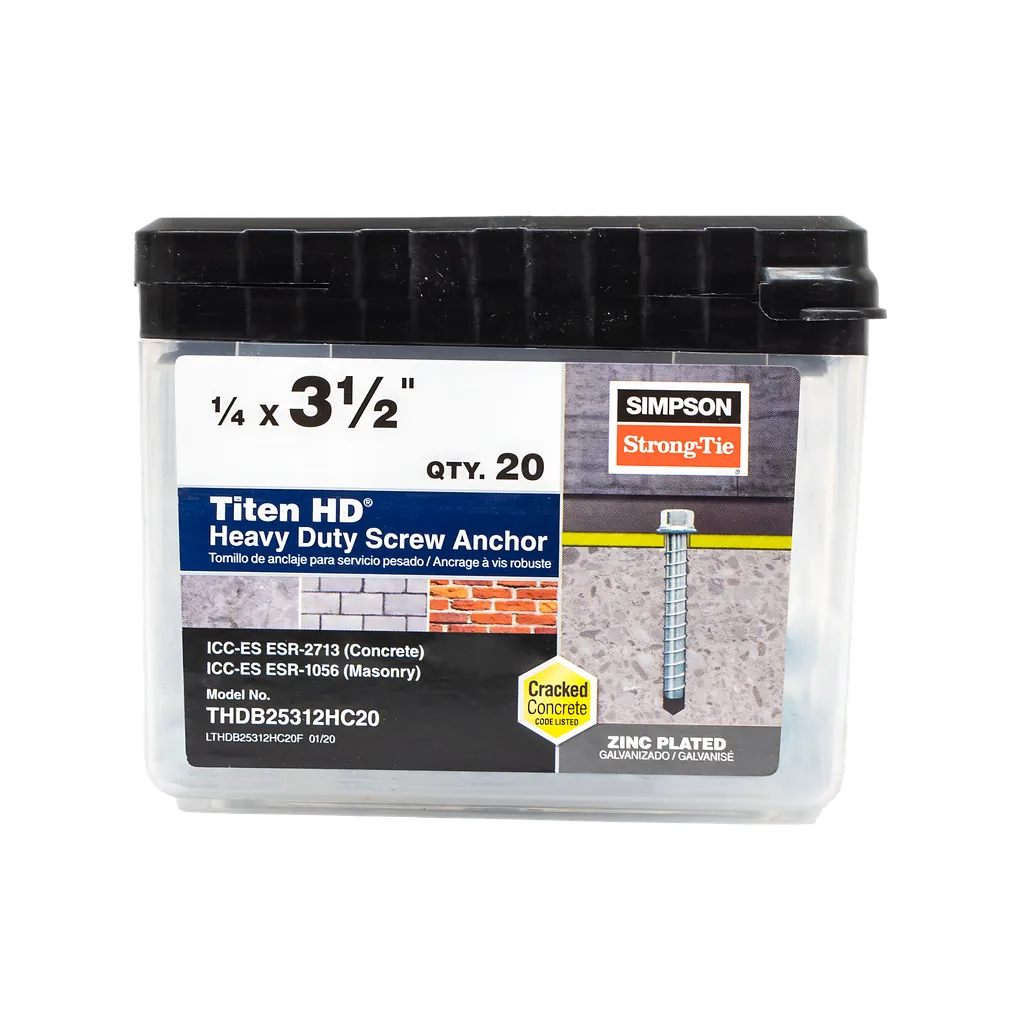 Titen Hd® 1/4 In. X 3-1/2 In. Heavy-Duty Screw Anchor (50-Qty) (Pack Of 250)-THDB25312H-SP3633-3926