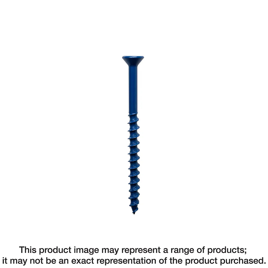 Titen Turbo - 3/16 In. X 1-3/4 In. 6-Lobe Flat-Head Concrete And Masonry Screw, Blue (8-Qty) (Pack Of 5)-TNT18134TFC8-SP9297-9893