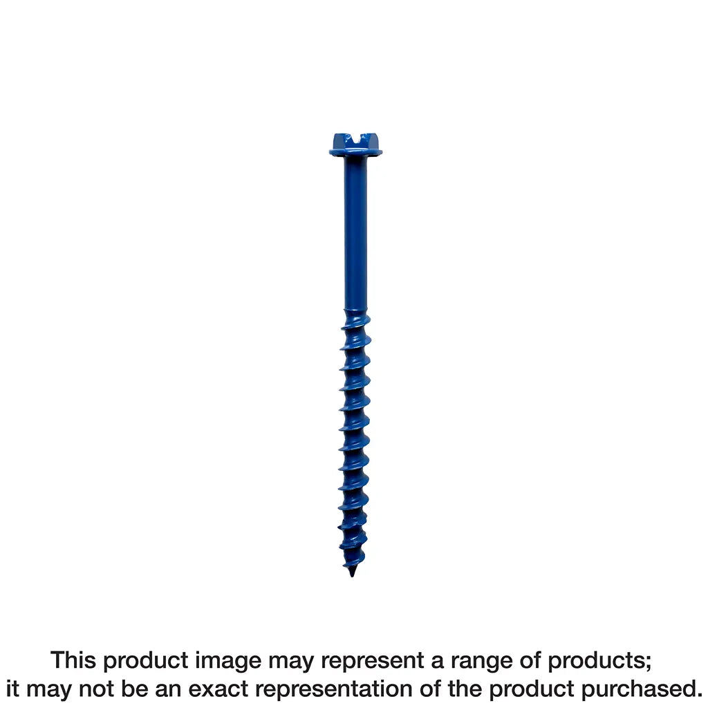 Titen Turbo - 3/16 In. X 2-1/4 In. Hex-Head Concrete And Masonry Screw, Blue (100-Qty)-TNT18214H-SP123-223