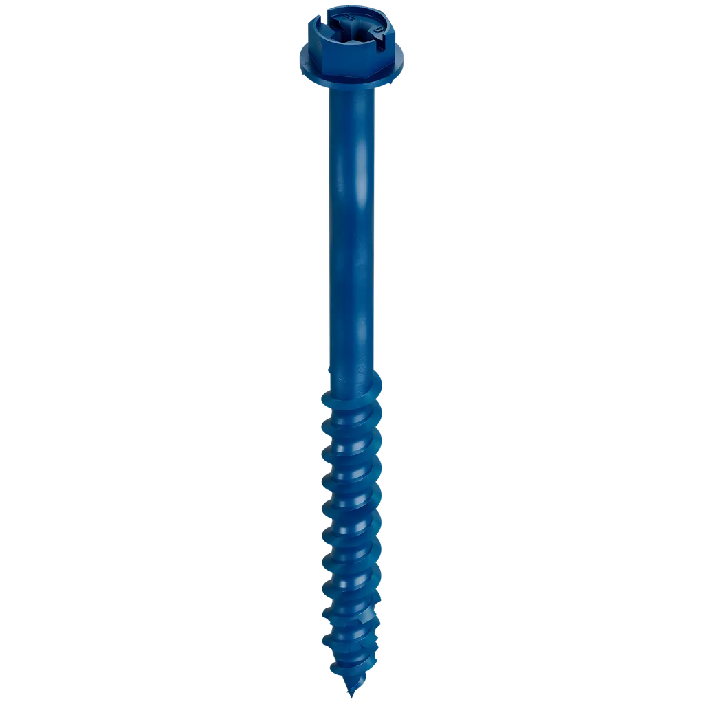 Titen Turbo - 1/4 In. X 3-1/4 In. Hex-Head Concrete And Masonry Screw, Blue (100-Qty) (Pack Of 4)-TNT25314H-SP8515-9073