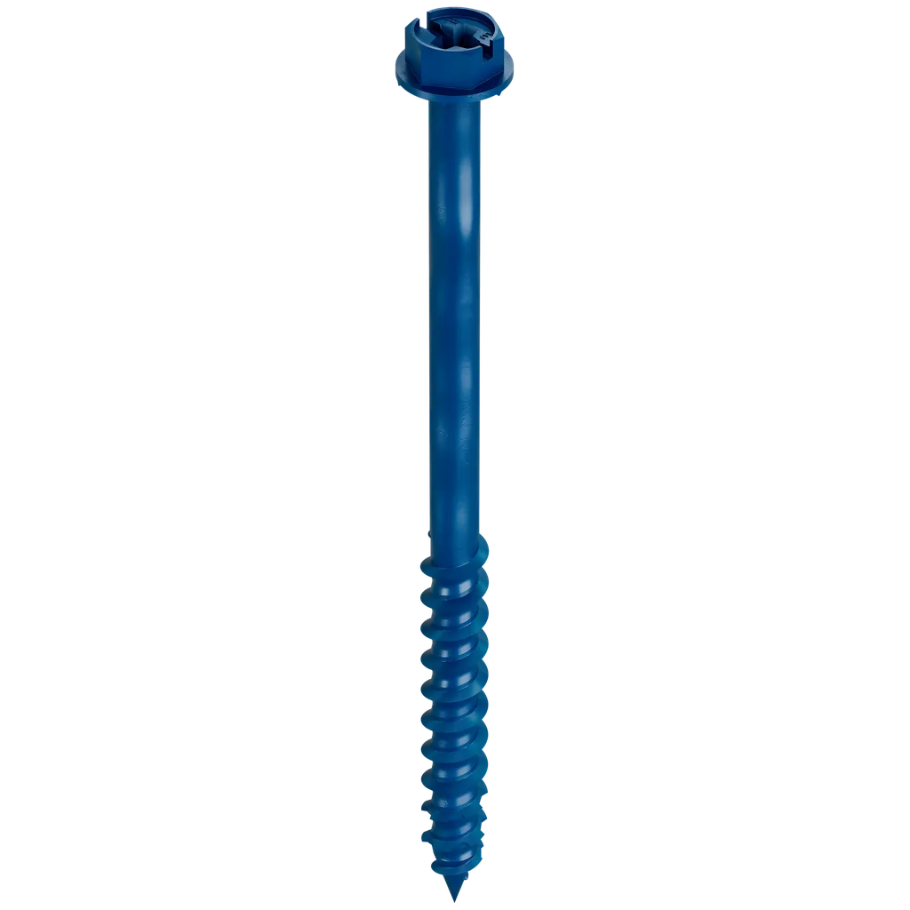 Titen Turbo - 1/4 In. X 3-3/4 In. Hex-Head Concrete And Masonry Screw, Blue (75-Qty)-TNT25334HC75-SP5884-6306