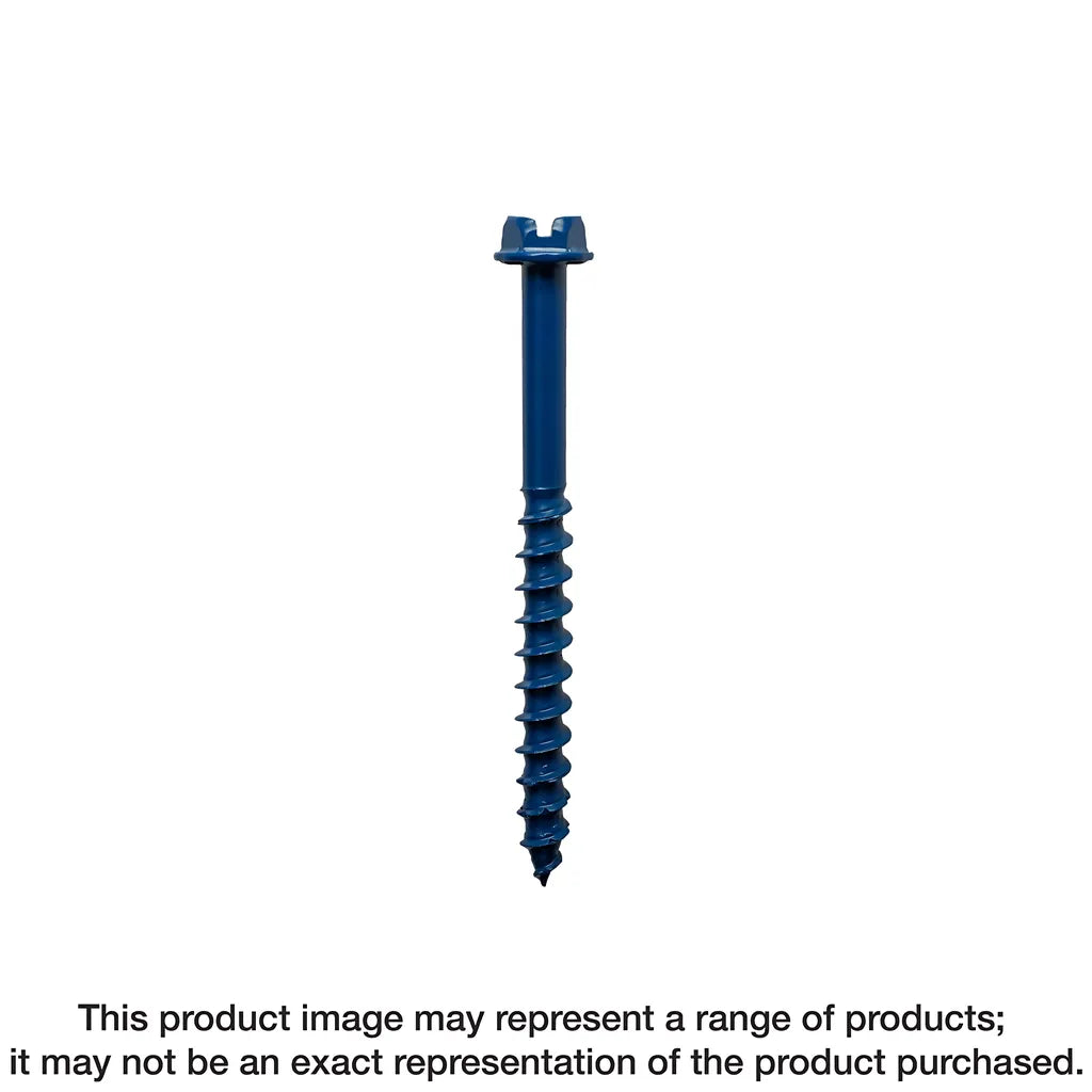 Titen Turbo - 1/4 In. X 3-3/4 In. Hex-Head Concrete And Masonry Screw, Blue (75-Qty)-TNT25334HC75-SP5884-6307