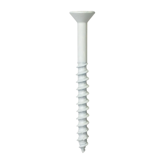 Titen TurboĀ - 1/4 In. X 2-3/4 In. 6-Lobe Flat-Head Concrete And Masonry Screw, White (100-Qty)-TNTW25234TF-SP9073-9660