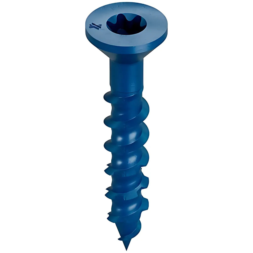 Titen Turbo - 1/4 In. X 3-1/4 In. 6-Lobe Trim-Head Concrete And Masonry Screw, White (1000-Qty)-TNTW25314TTRB-SP1417-1594