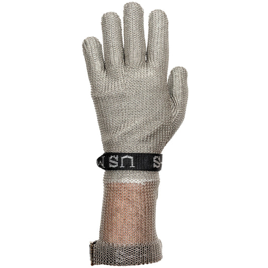 WPP USM-1305-XS Stainless Steel Mesh Glove with Adjustable Snap-Back Strap Closure - Forearm Length