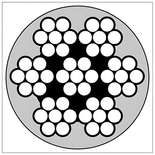 3/32-1/8 Clear Vinyl Coated Galvanized Aircraft Cable-VCGAC093-1257x7x250-70