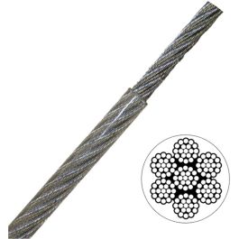 5/16-3/8 Clear Vinyl Coated Galvanized Aircraft Cable