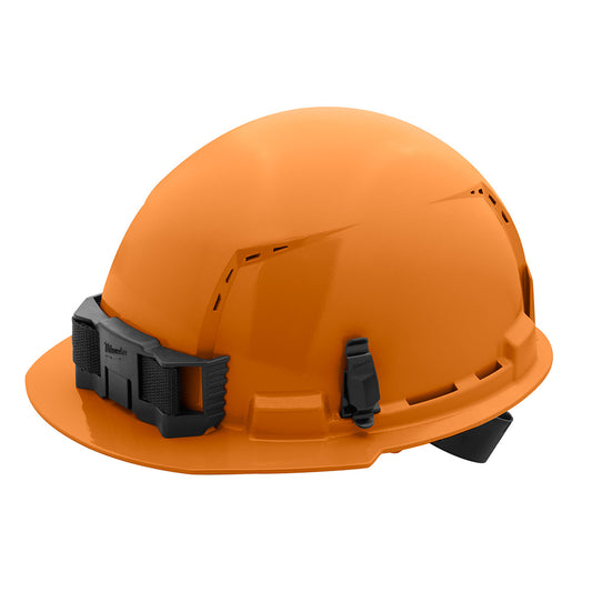 Orange Front Brim Vented Hard Hat w/4pt Ratcheting Suspension - Type 1, Class C