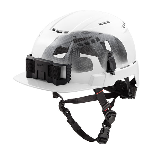 BOLT™ White Front Brim Vented Safety Helmet with IMPACT ARMOR™ Liner (USA) - Type 2, Class C