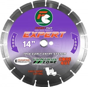 14" X .125 X 1" Expert First-Cut Early Entry Blade With Triangle Knockout & Skid Plate Expert 1000 Bond