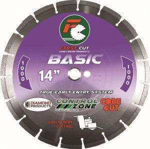14" X .250 X 1" Basic First-Cut Early Entry Blade With Triangle Knockout & Skid Plate Basic 1000 Bond