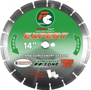 14" X .125 X 1" Expert First-Cut Early Entry Blade With Triangle Knockout & Skid Plate Expert 2000 Bond