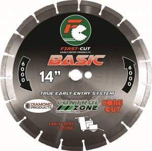14" X .250 X 1" Basic First-Cut Early Entry Blade With Triangle Knockout & Skid Plate Basic 6000 Bond